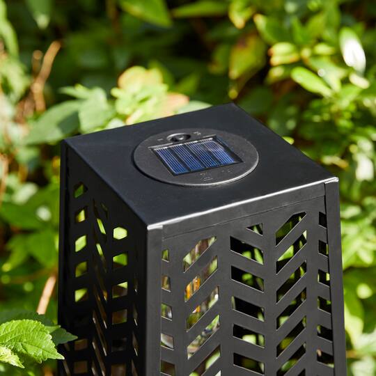 Glitzhome® 21.5" Metal Geometric Solar Powered Floor Lantern